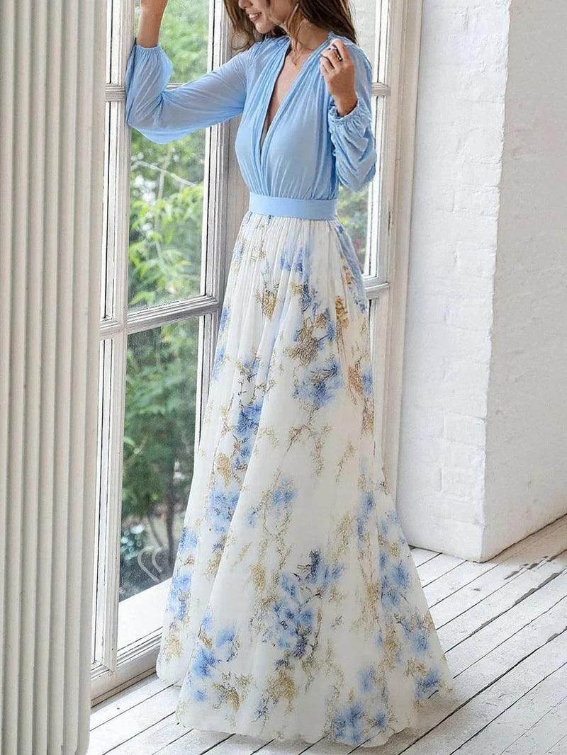 Tilda | Kleid maxi mit Blumenprint mozzafiato und V-Ausschnitt