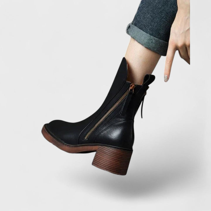 Carina | Leder-Stiefeletten