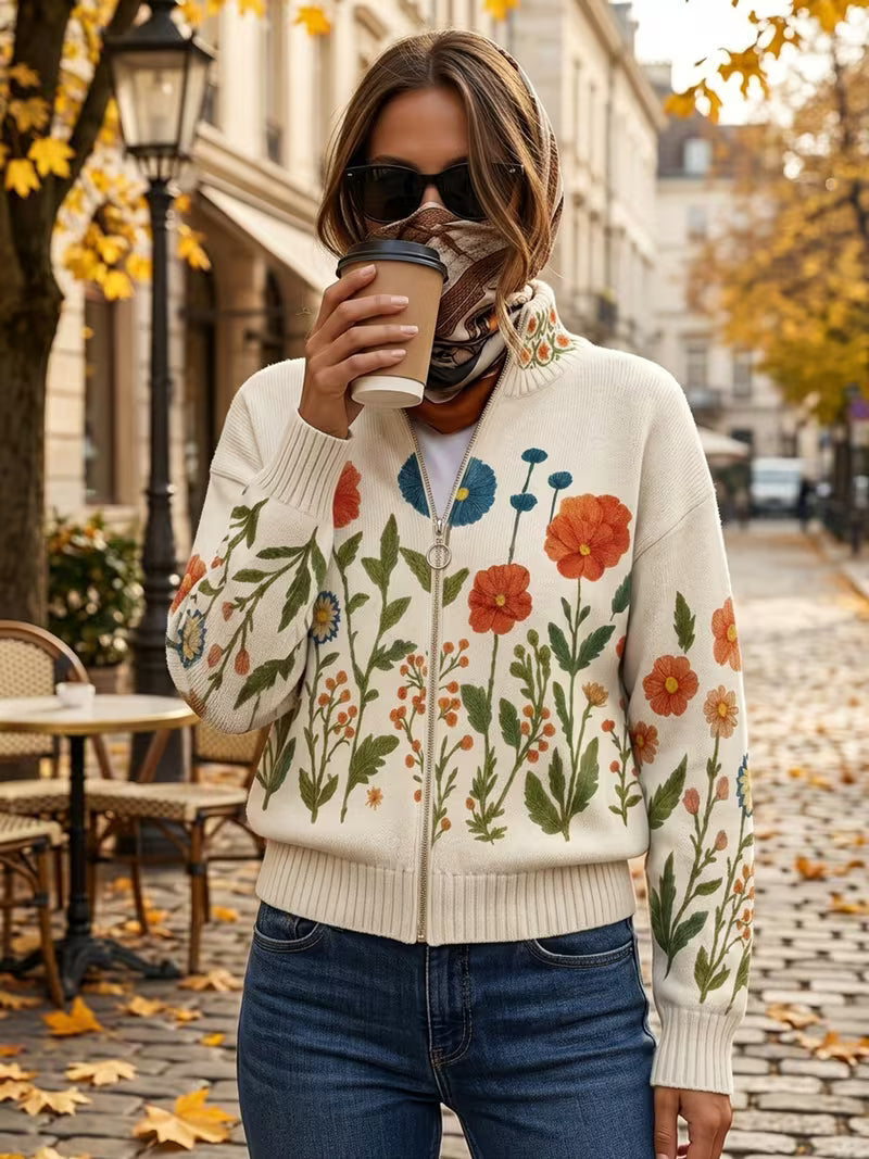 Doris™ | Cardigan mit Sommerwiese