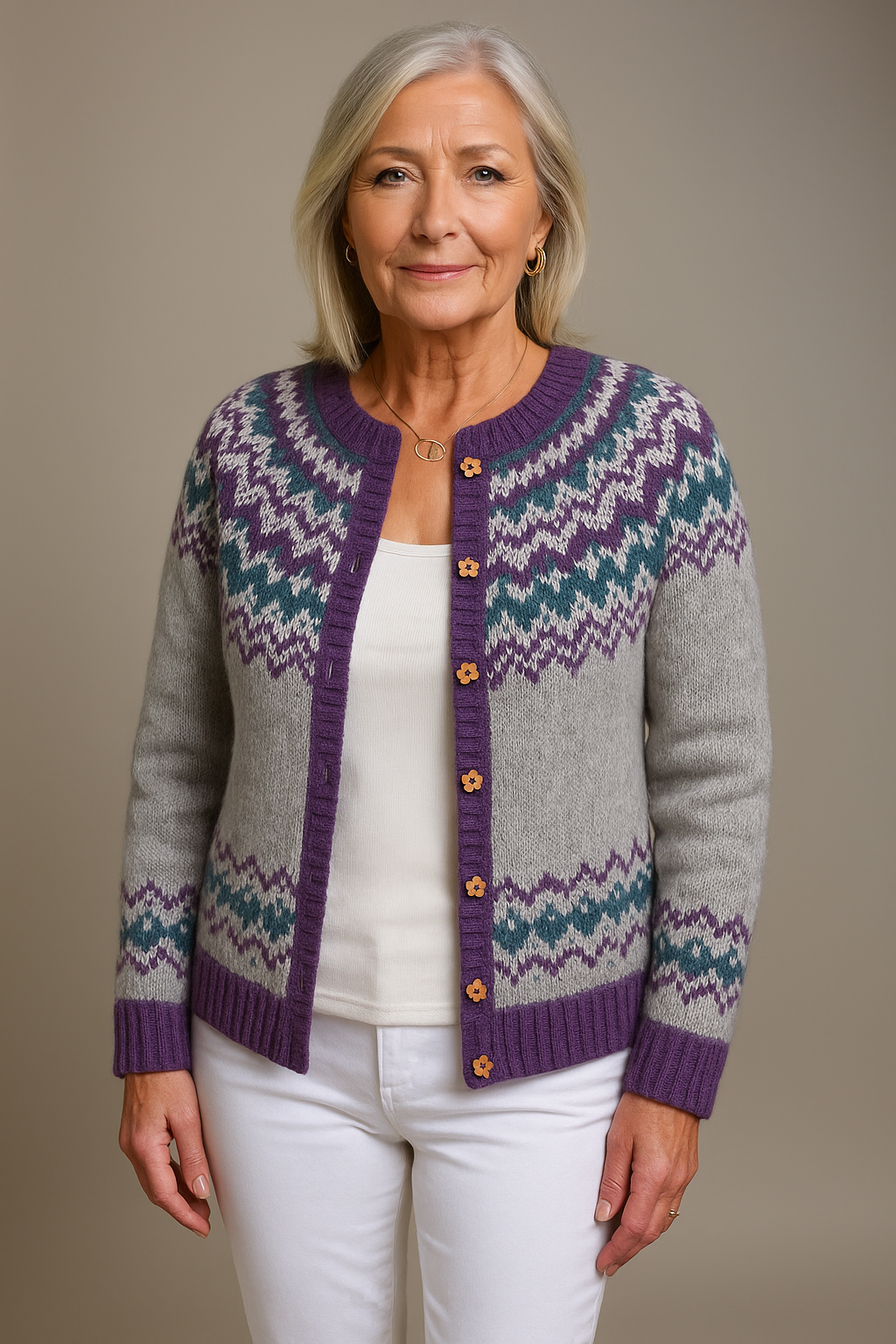 Dorothea | Strickjacke im isländischen Vintage-Stil