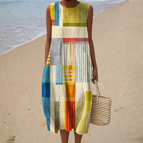 Bequeme Ärmellose Sommerkleid