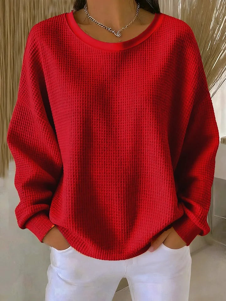 Friederike | Klassischer Pullover mit Waffelstruktur