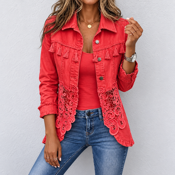 Bettina™ | Kurze Jacke mit Ajour-Saum