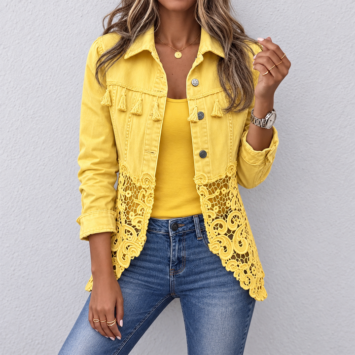 Bettina™ | Kurze Jacke mit Ajour-Saum