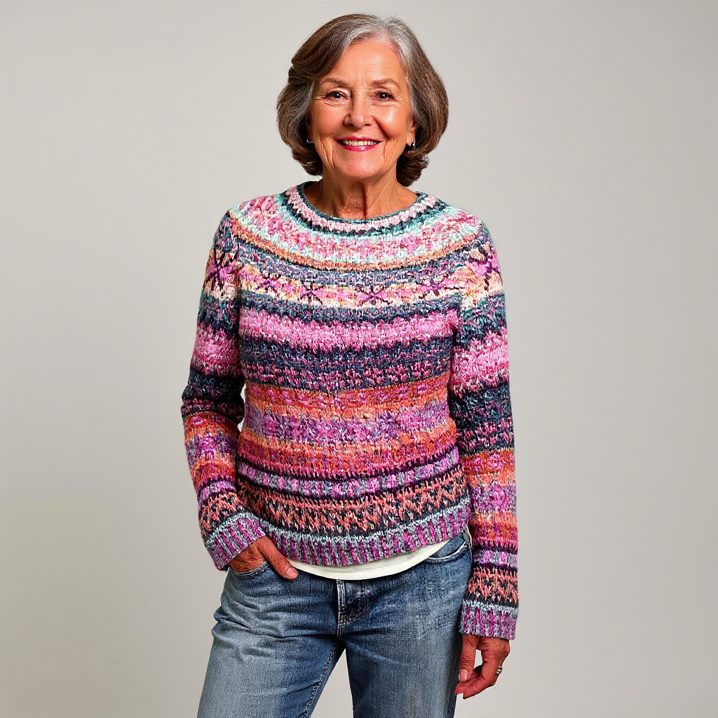 Gundula™ | Pullover im Streifenmix in Pink