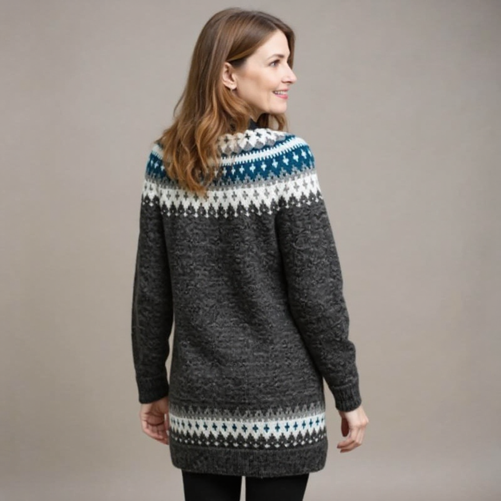 Käthe™ | Langer Pullover mit Norwegersaum