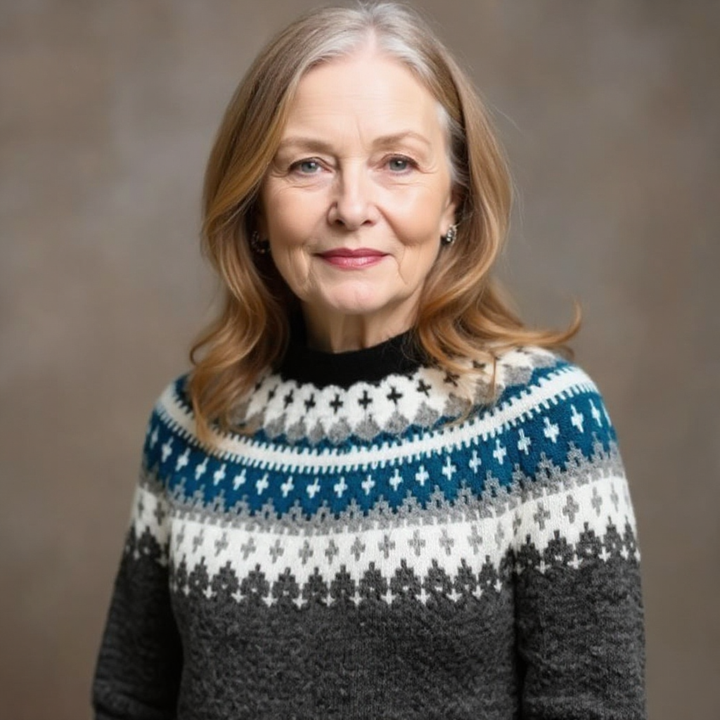 Käthe™ | Langer Pullover mit Norwegersaum
