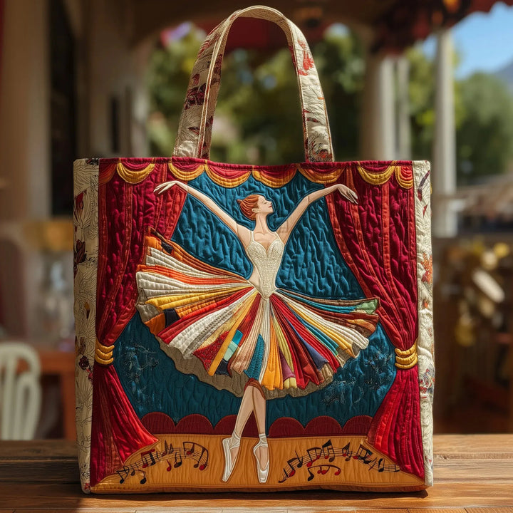 Paula | Gesteppte Tragetasche mit Motiv Elegante Ballerina