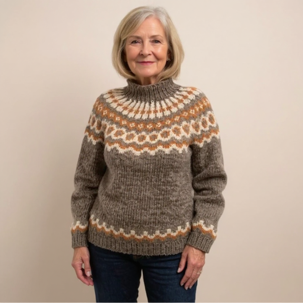 Ellinor™ | Rollkragenpullover im Norweger-Muster