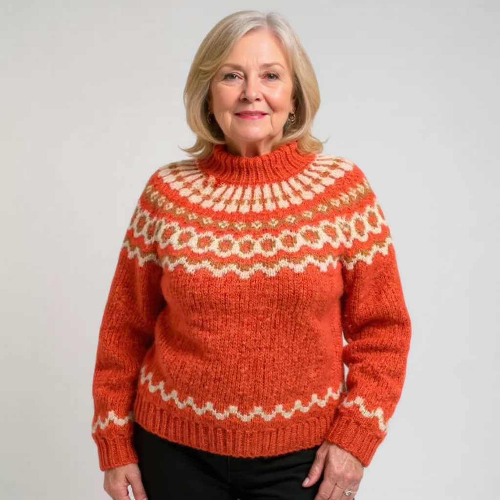 Ellinor™ | Rollkragenpullover im Norweger-Muster