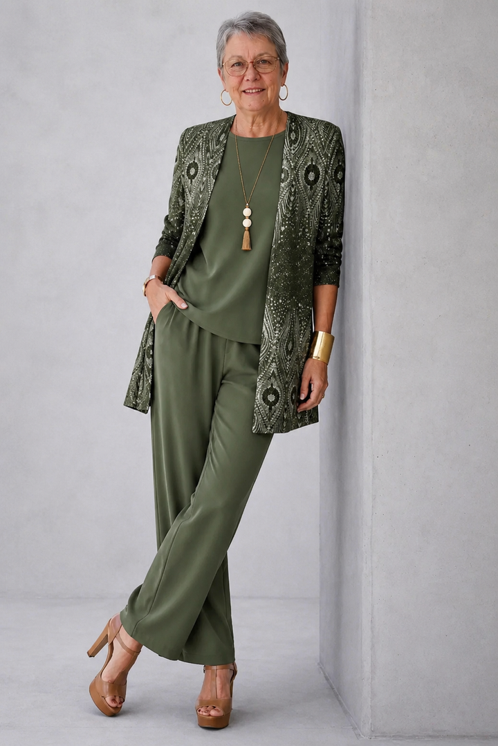 Carola | Elegantes dreiteiliges Damenset