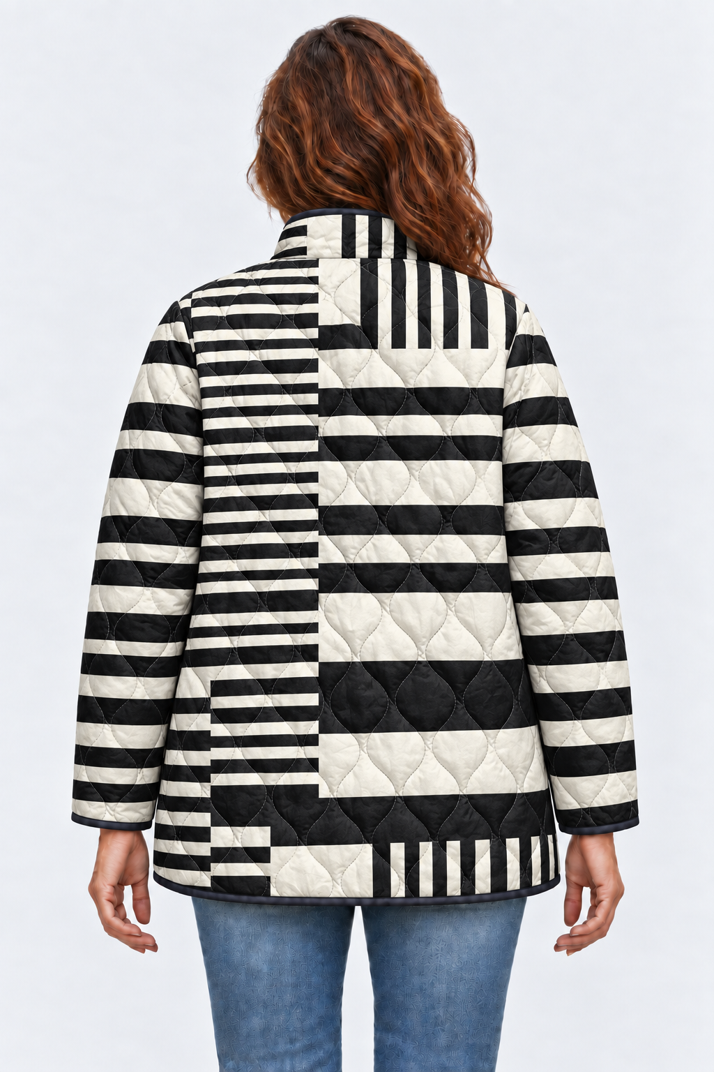 Ulla™ | Steppjacke im Streifenmix