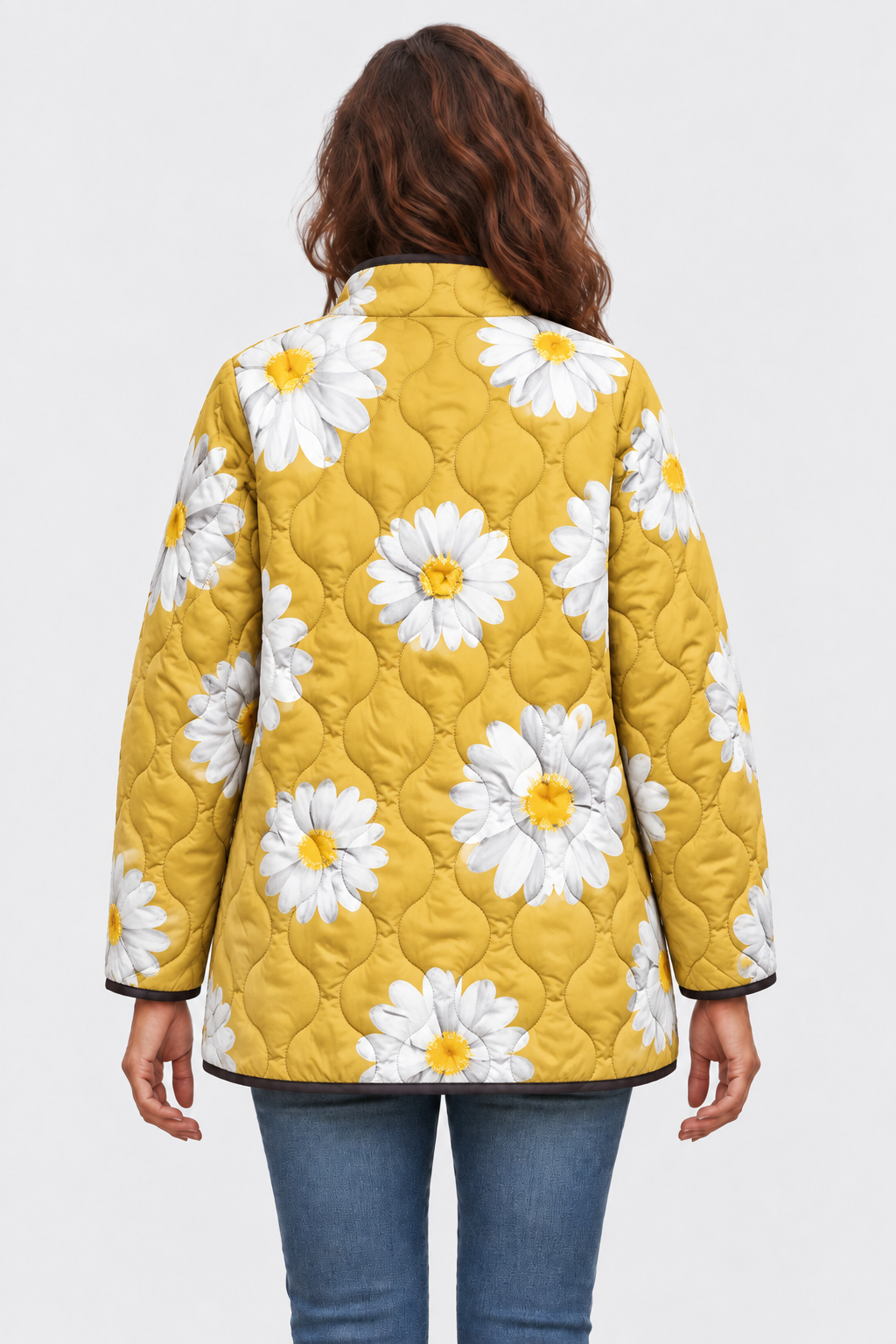 Almuth™ | Steppjacke mit Margeriten in Gelb