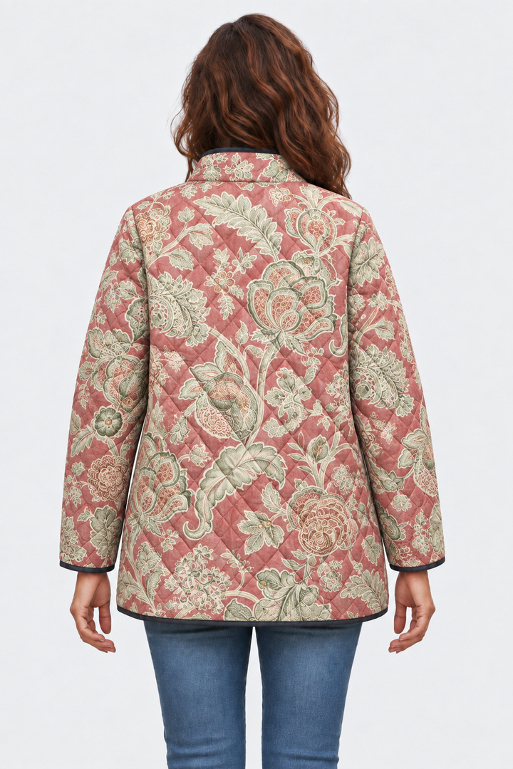 Annika™ | Steppjacke mit Ornamenten in Altrosa
