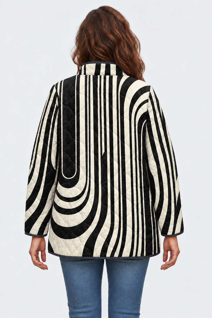 Hanne™ | Steppjacke im Zebra-Muster