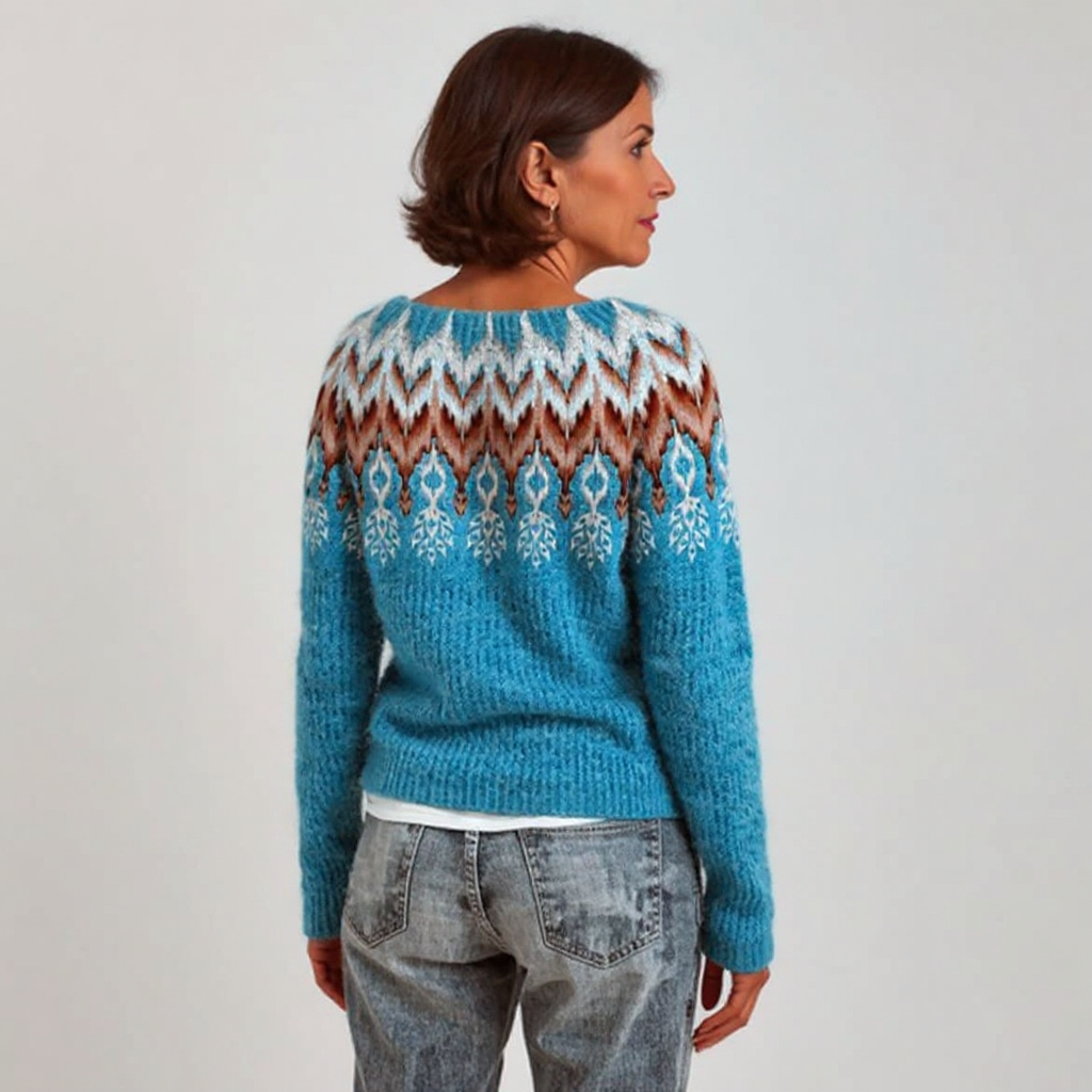 Grit™ | Pullover mit Norwegerpasse in Petrol