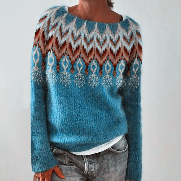 Grit™ | Pullover mit Norwegerpasse in Petrol