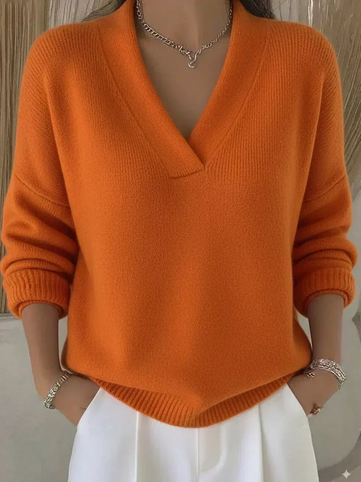 Franziska | Lockerer Pullover mit V-Ausschnitt