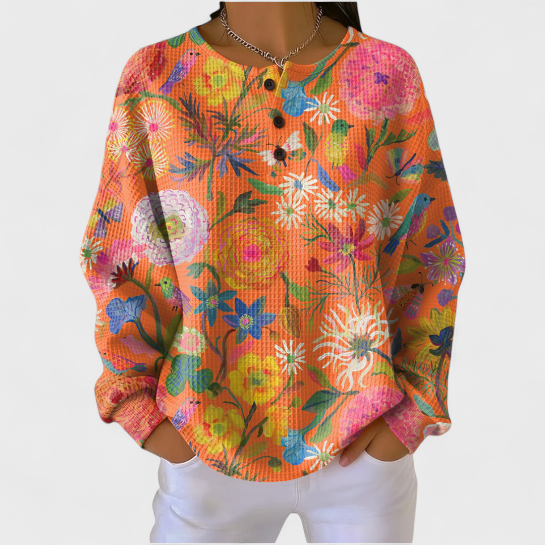 Johanna - Pullover mit buntem Blumenmuster
