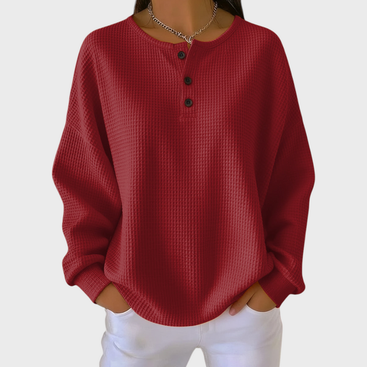 Helene - Pullover aus weichem Waffelstoff