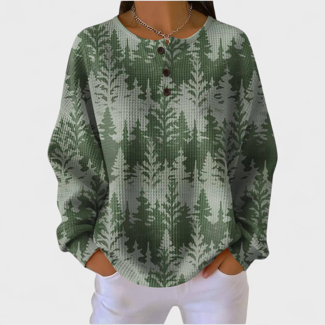 Ines - Sweatshirt mit klassischem Baummuster