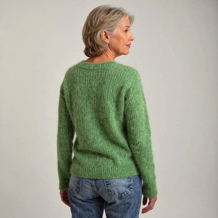 Elfriede™ | Pullover mit Schafen in Grün