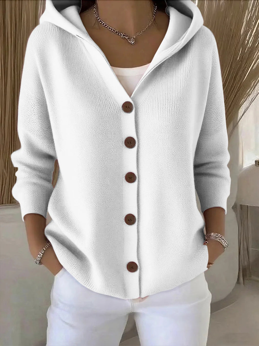 Anna | Strickjacke mit Kapuze