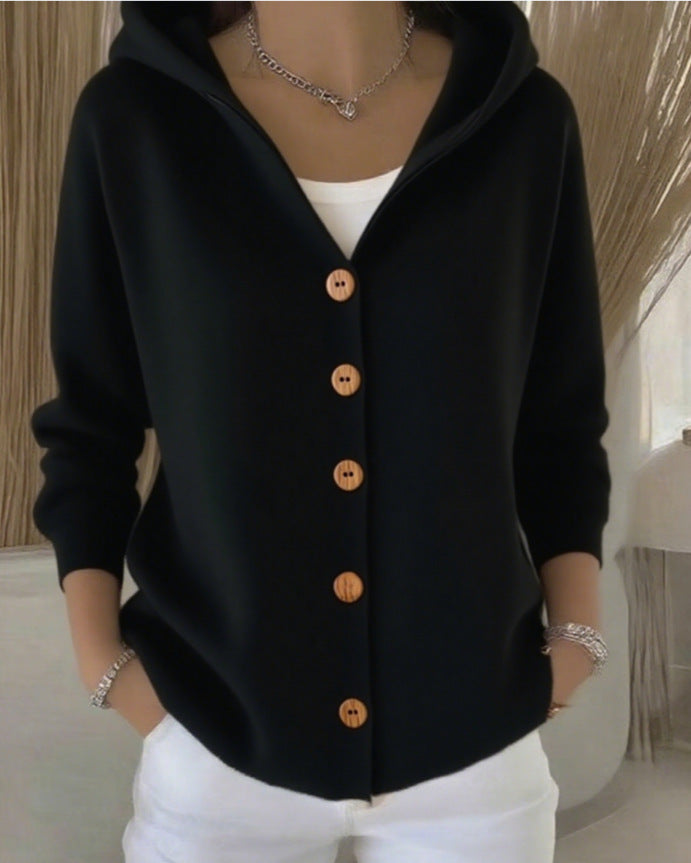 Anna | Strickjacke mit Kapuze