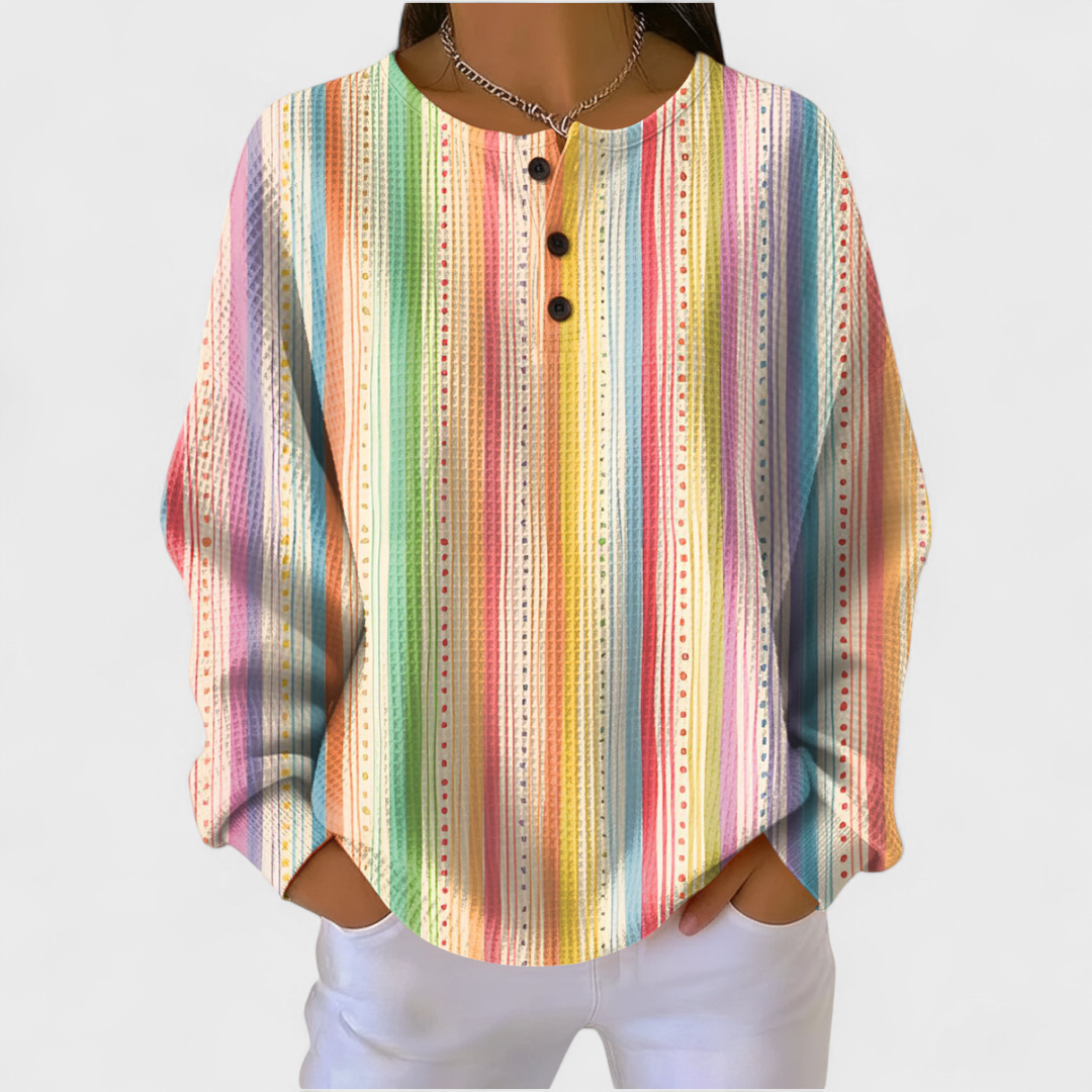 Maike™ | Pullover in Regenbogenstreifen
