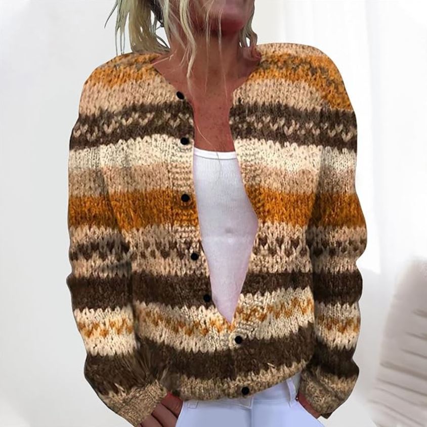 Beate | Braune Strickjacke