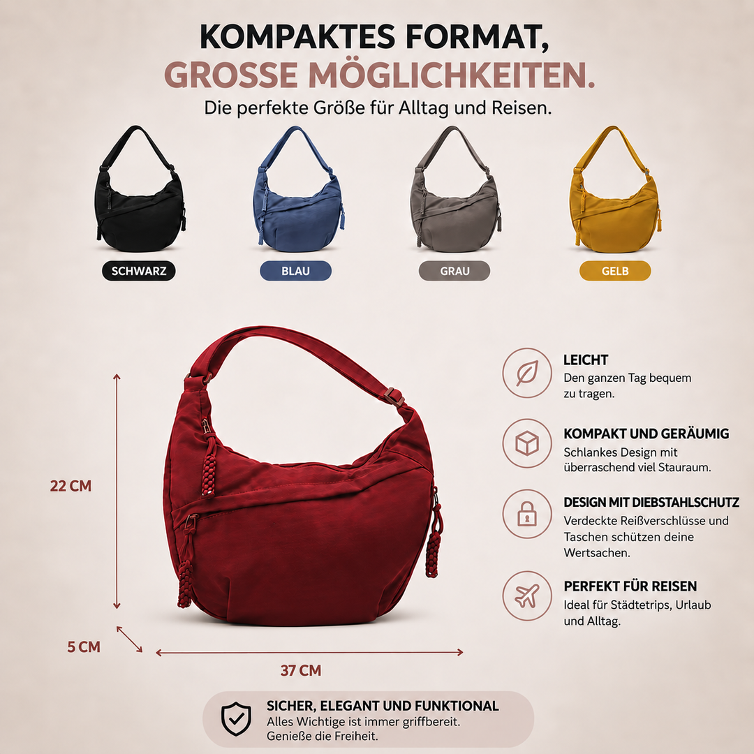 Frieda | Schultertasche in Blau