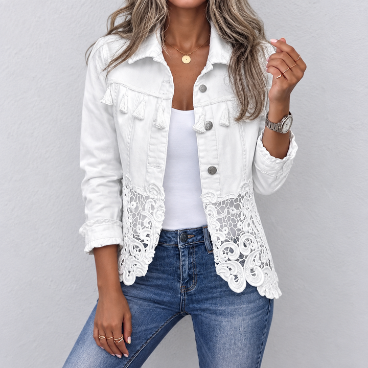 Bettina™ | Kurze Jacke mit Ajour-Saum