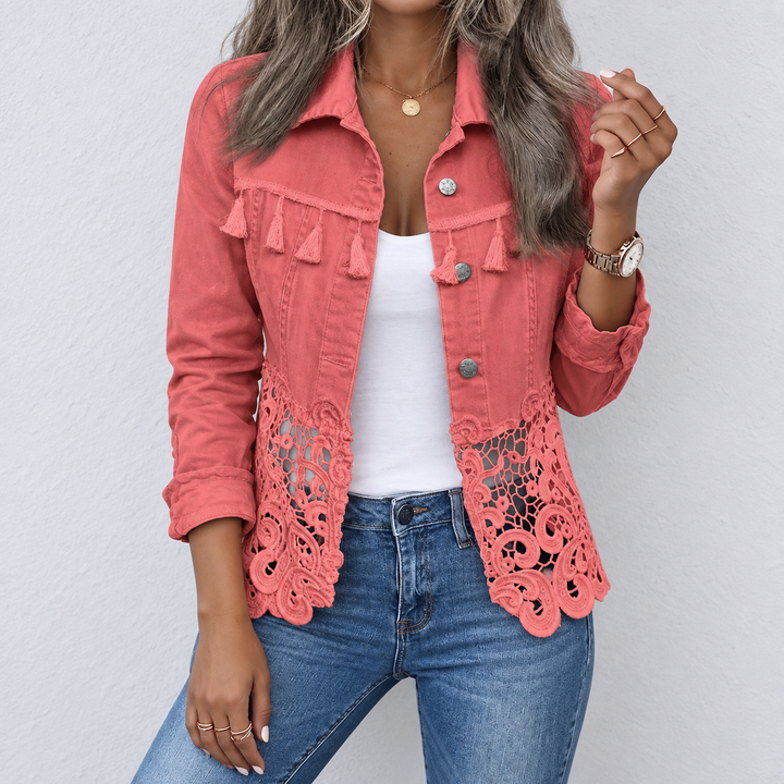 Bettina™ | Kurze Jacke mit Ajour-Saum