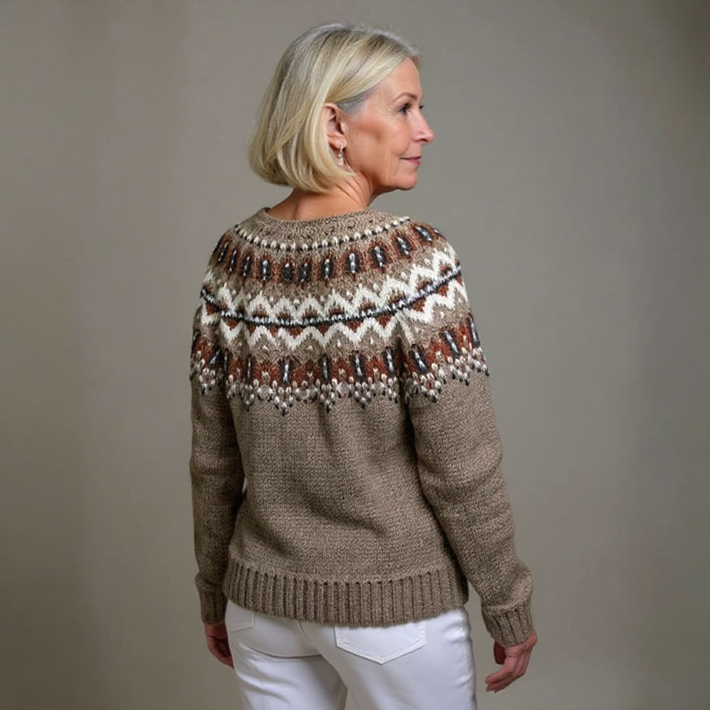 Elisabeth | Strickjacke im isländischen Vintage-Stil