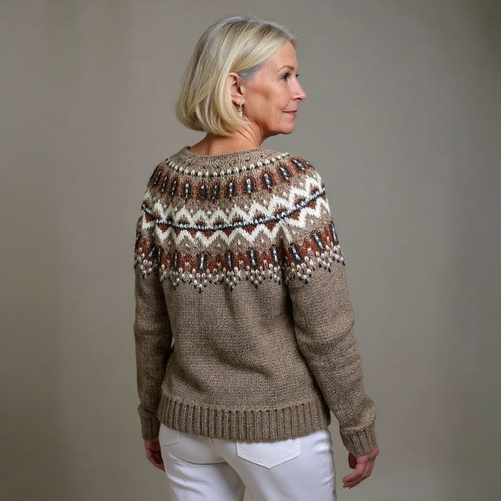 Elisabeth | Strickjacke im isländischen Vintage-Stil