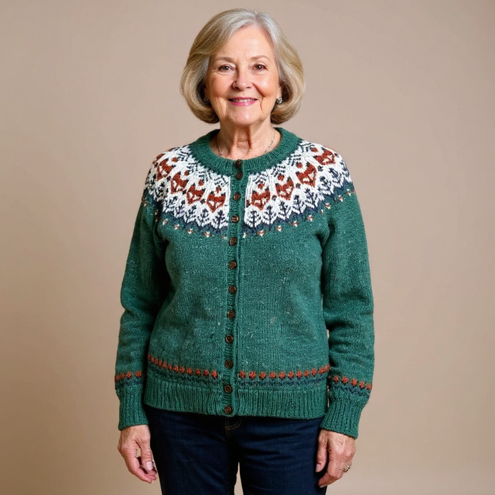 Gudrun | Strickjacke im isländischen Vintage-Stil