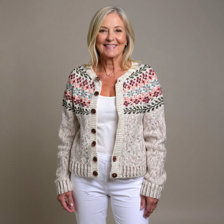 Magdalena | Strickjacke im isländischen Vintage-Stil