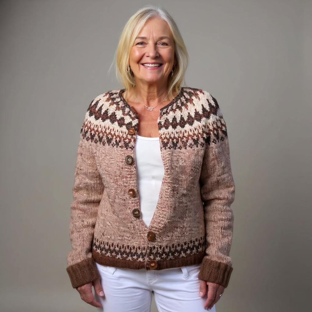 Sabine | Strickjacke im isländischen Vintage-Stil