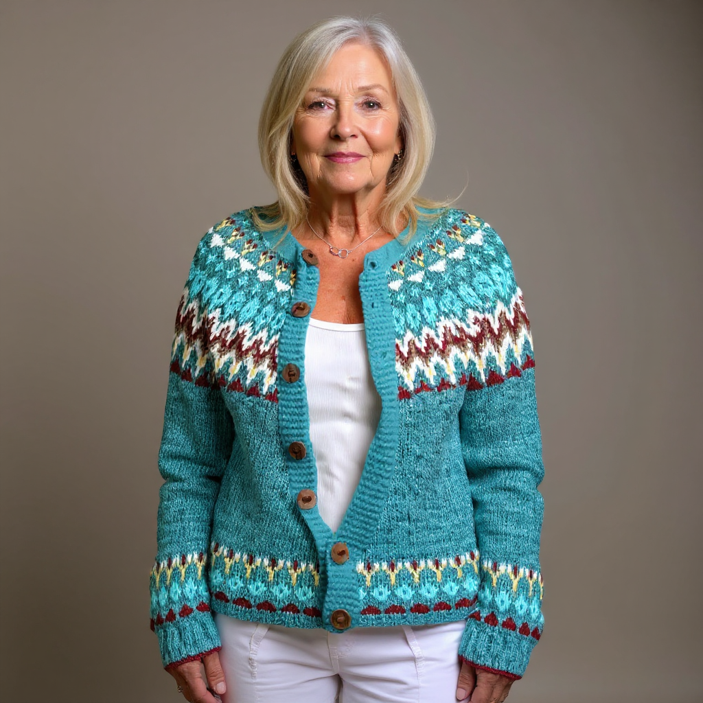 Helga | Strickjacke im isländischen Vintage-Stil