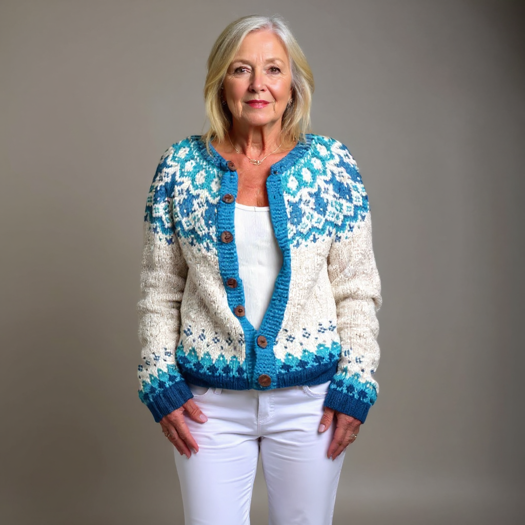 Hanna | Strickjacke im isländischen Vintage-Stil
