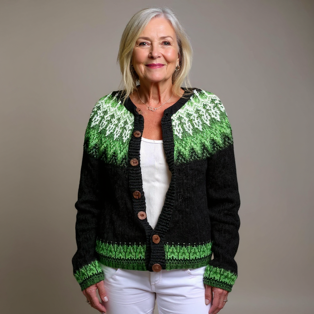 Marianne | Strickjacke im isländischen Vintage-Stil