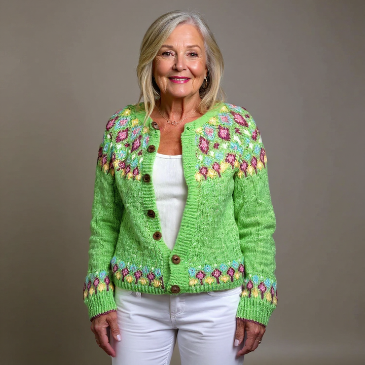 Margarete | Strickjacke im isländischen Vintage-Stil
