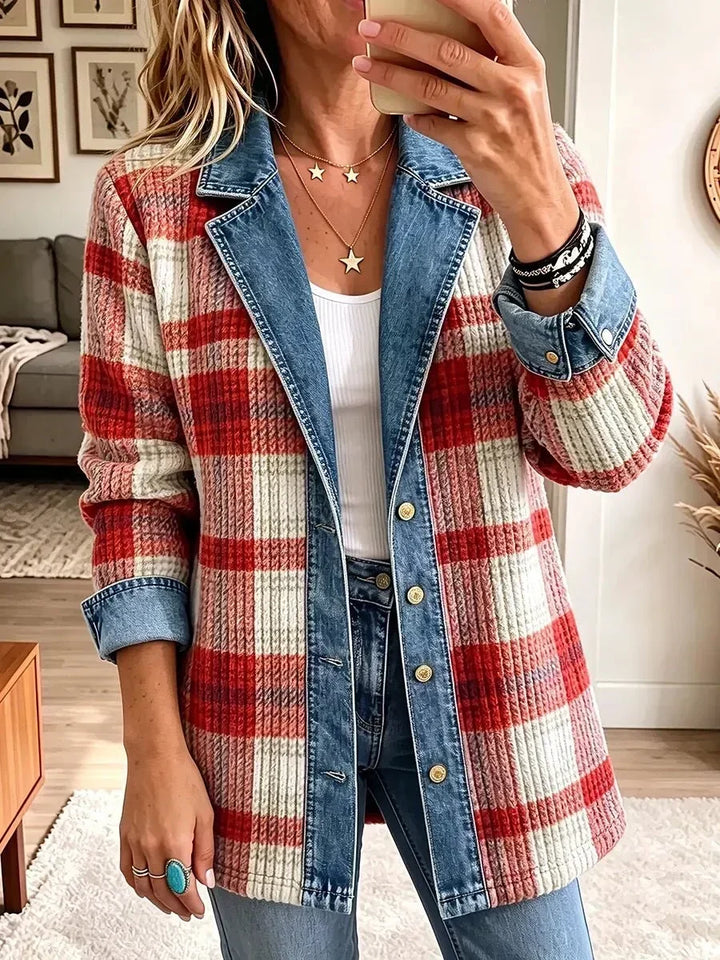 Helene | Vintage-Jeansjacke mit Patchwork