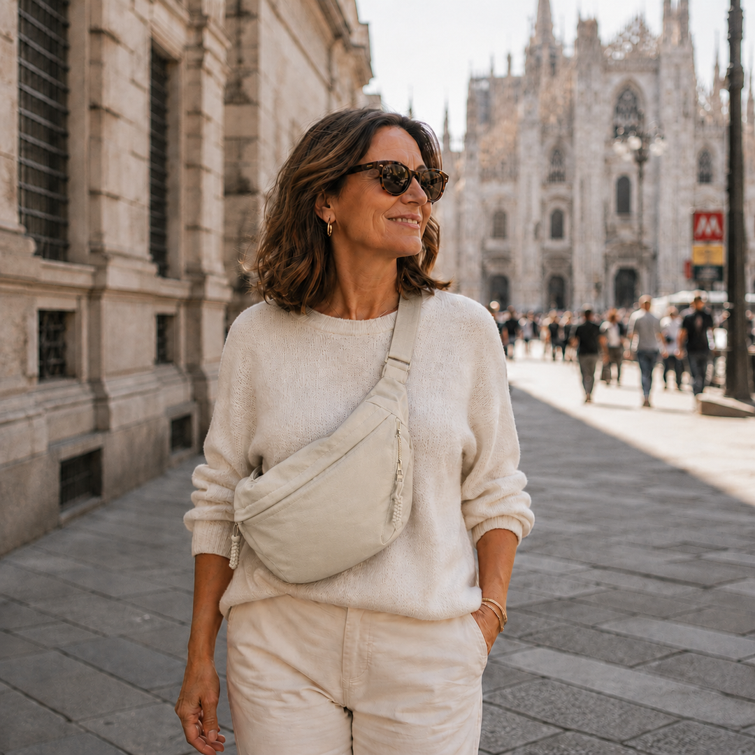 Hannah | Schultertasche in Beige