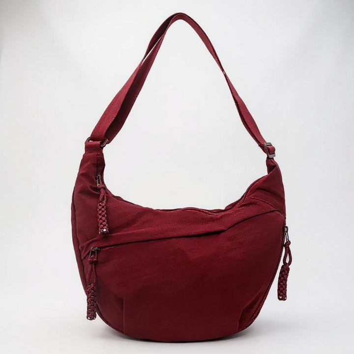 Marlene | Schultertasche in Bordeauxrot