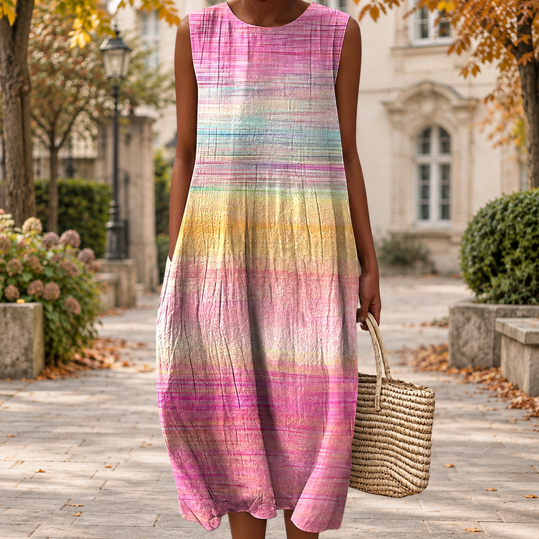 Bequemes ärmelloses Herbstkleid
