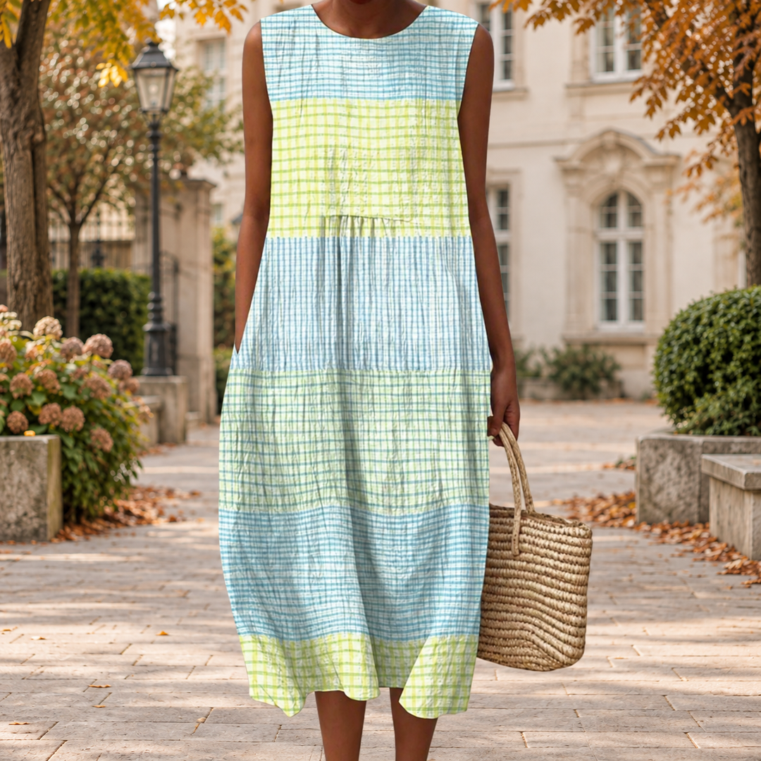 Bequemes ärmelloses Herbstkleid