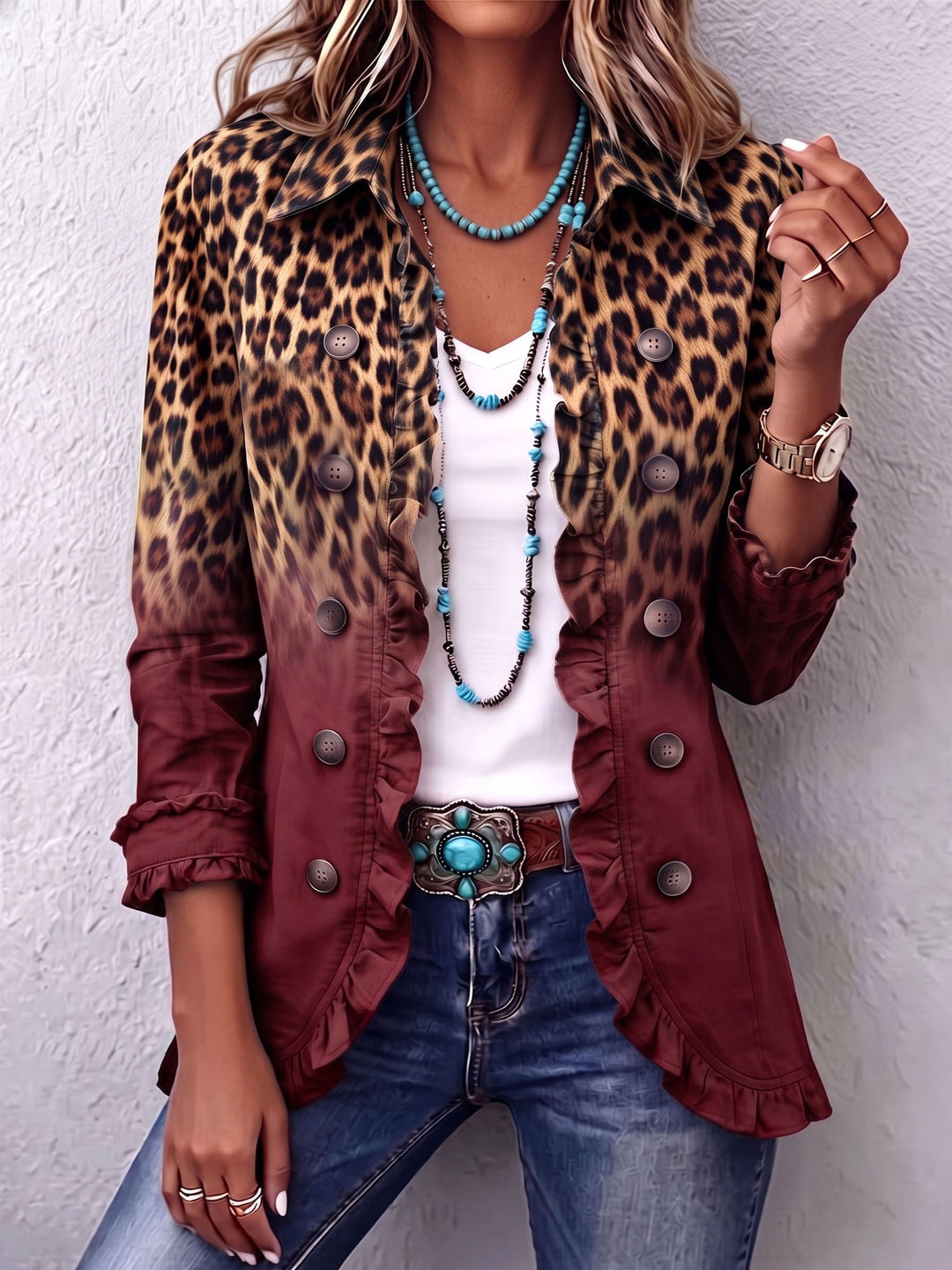 Barbara™ | Blazer im Leoparden-Verlauf