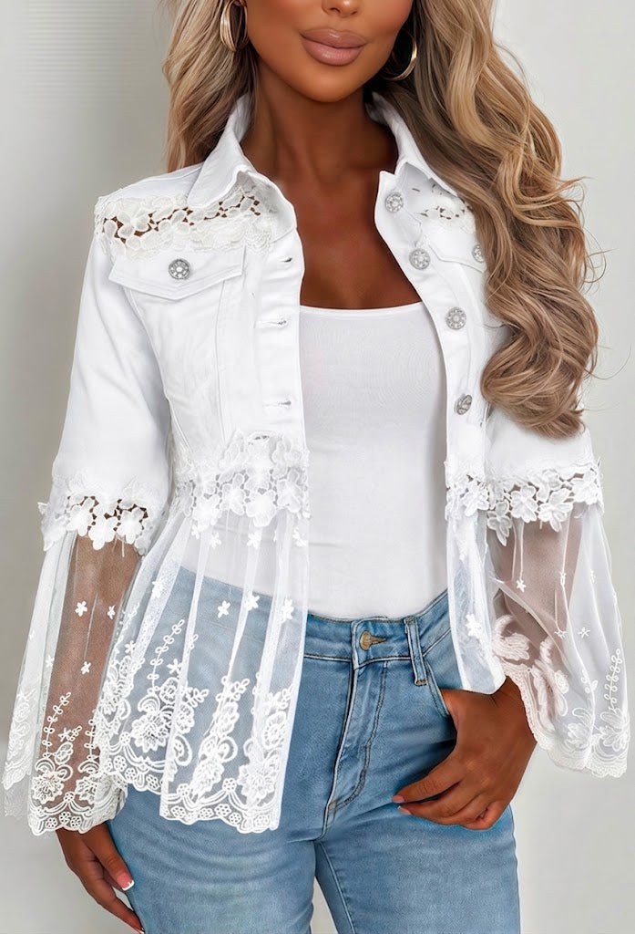 Maja | Jacke mit Spitzeneinsätzen