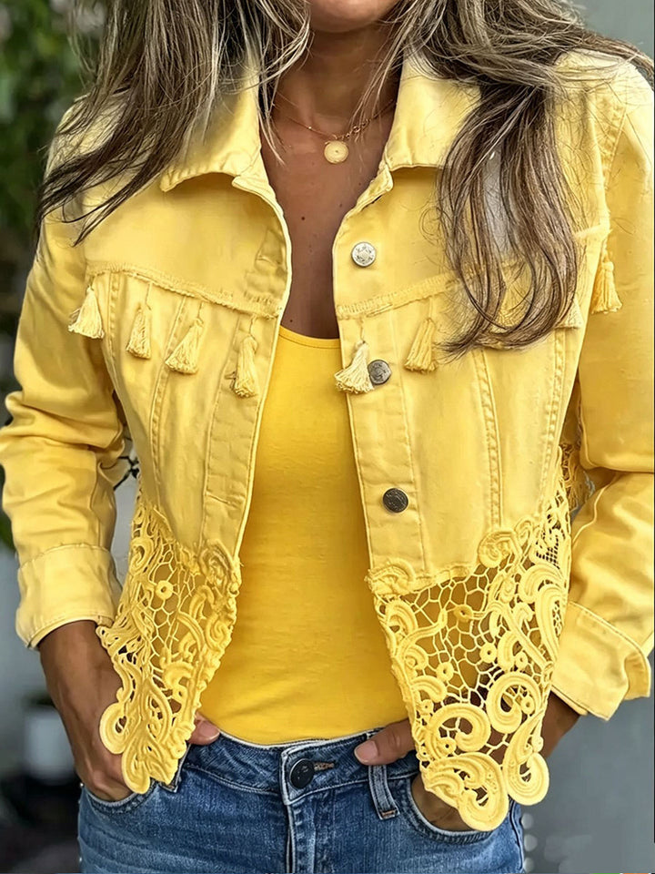 Cosima | Jacke mit Fransen und Spitze